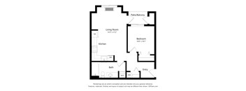 Meadowlark at Fairview Apartments in Fairview, Oregon One Bedroom Floor Plan