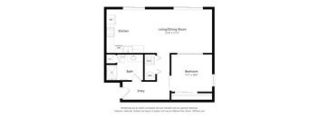 Meadowlark at Fairview Apartments in Fairview, Oregon One Bedroom Floor Plan