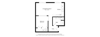 Meadowlark at Fairview Apartments in Fairview, Oregon One Bedroom Floor Plan