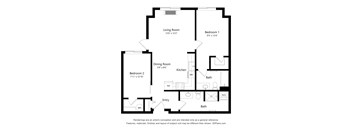 Meadowlark at Fairview Apartments in Fairview, Oregon Two Bedroom Floor Plan