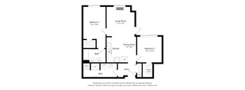 Meadowlark at Fairview Apartments in Fairview, Oregon Two Bedroom Floor Plan