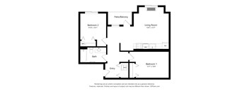 Meadowlark at Fairview Apartments in Fairview, Oregon Two Bedroom Floor Plan