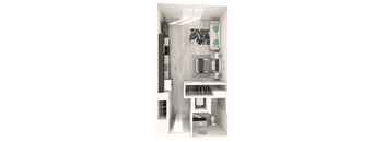 The Mercer Apartments Clise Studio Floor Plan