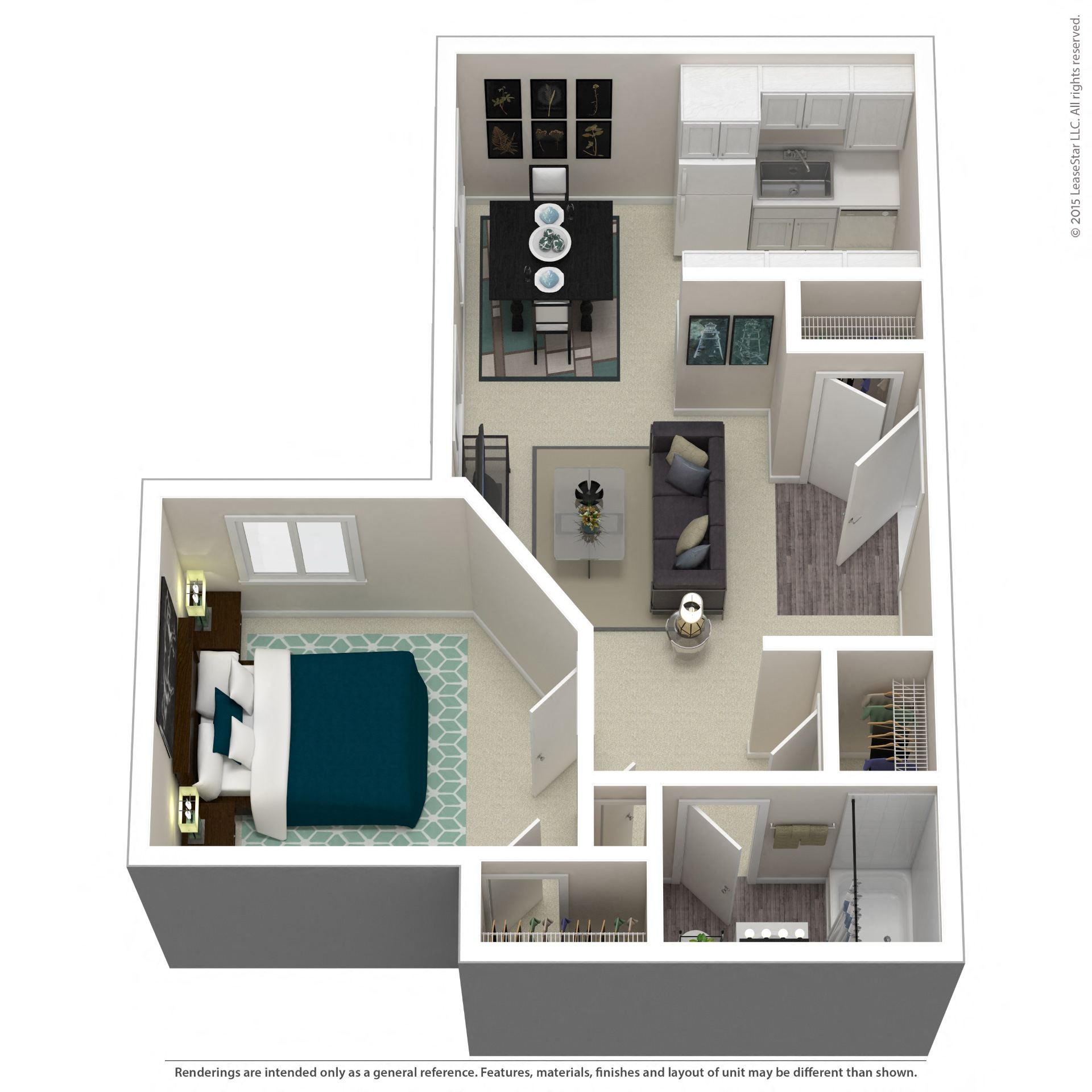 The Mill at First Hill Apartments in Seattle, Washington 1x1 B Floor Plan