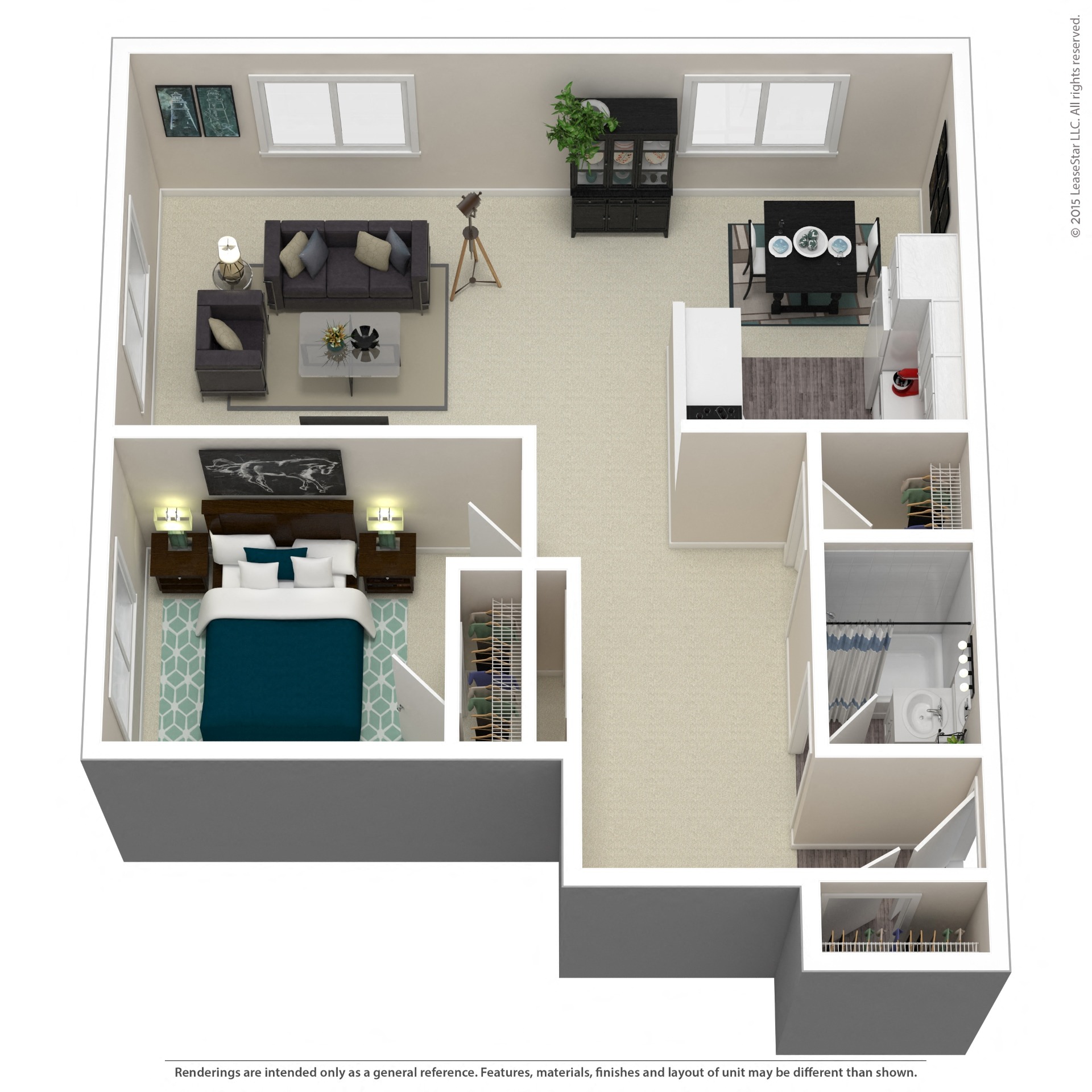 The Mill at First Hill Apartments in Seattle, Washington 1x1 C Floor Plan