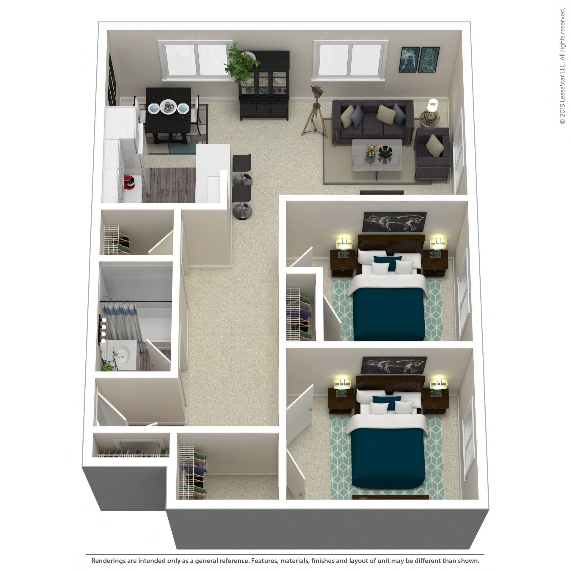 The Mill at First Hill Apartments in Seattle, Washington 2x1 A Floor Plan