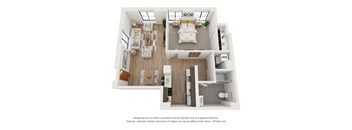 The Mill at First Hill Apartments in Seattle, Washington 1x1 Live Work A Floor Plan