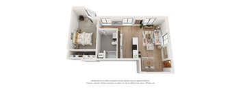 The Mill at First Hill Apartments in Seattle, Washington 1x1 Live Work B Floor Plan