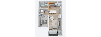 The Northern at Coeur d'Alene Apartments One Bedroom Floor Plan