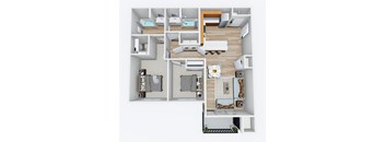 The Northern at Coeur d'Alene Apartments Two Bedroom Floor Plan