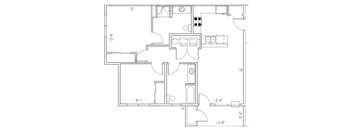 2Bed 2Bath Floor Plan at The Park at Medical Lake, Medical Lake, WA