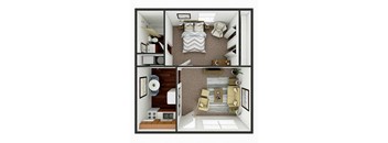 The Patrick Apartments in Stephenville, Texas A1 3D Floor Plan
