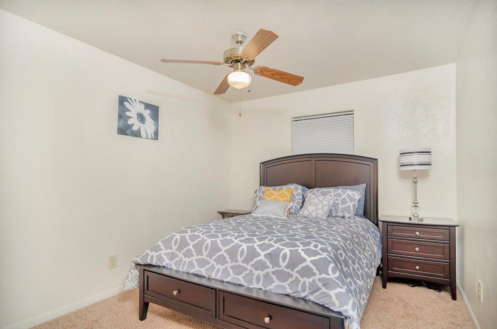 The Patrick Apartments in Stephenville, Texas Model Bedroom
