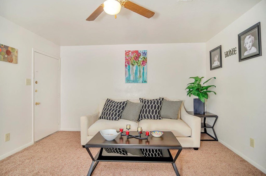 The Patrick Apartments in Stephenville, Texas Model Living Room