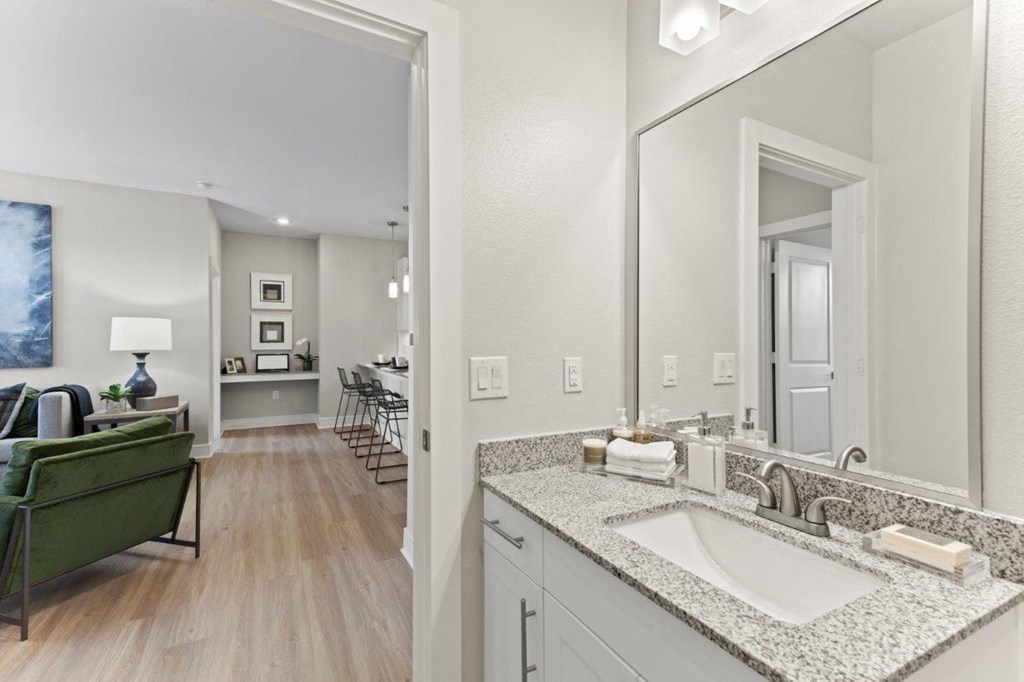 The Southbrook Apartments in Leander, Texas Model Bathroom