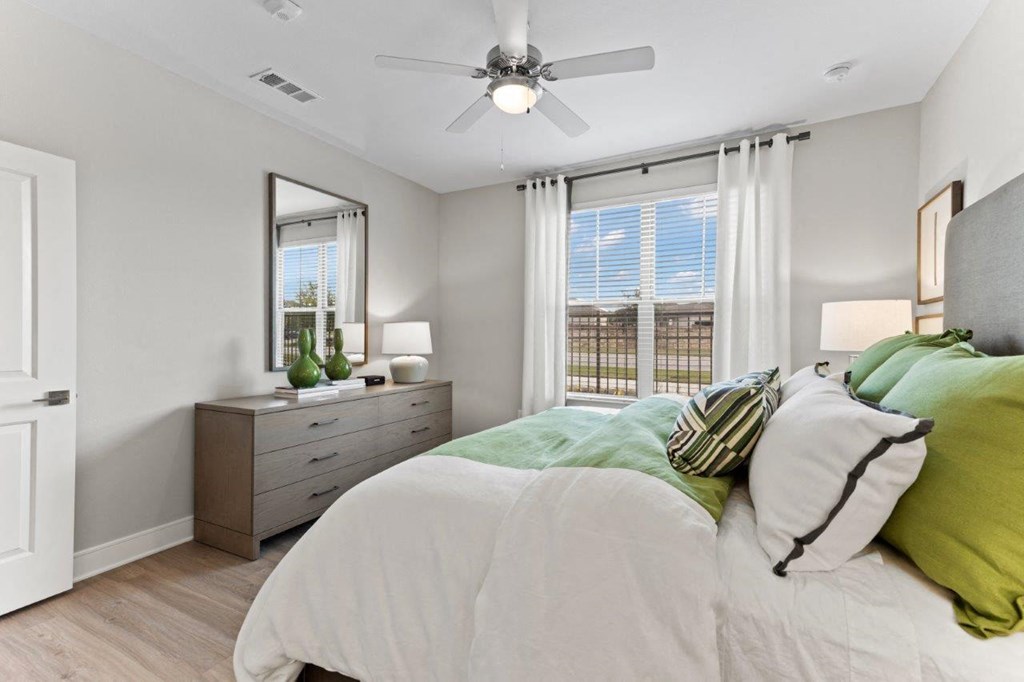The Southbrook Apartments in Leander, Texas Model Bedroom