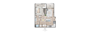 The Southbrook Apartments in Leander, Texas A2 Floor Plan