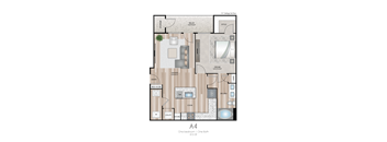 The Southbrook Apartments in Leander, Texas A4 Floor Plan