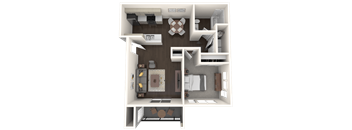 The Tides at Willow Pointe Apartments 1 Bedroom Floor Plan