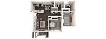 The Tides at Willow Pointe Apartments 2 Bedroom Floor Plan