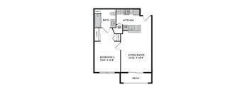 The Village at Arvada 1x1 A 60 Floor Plan
