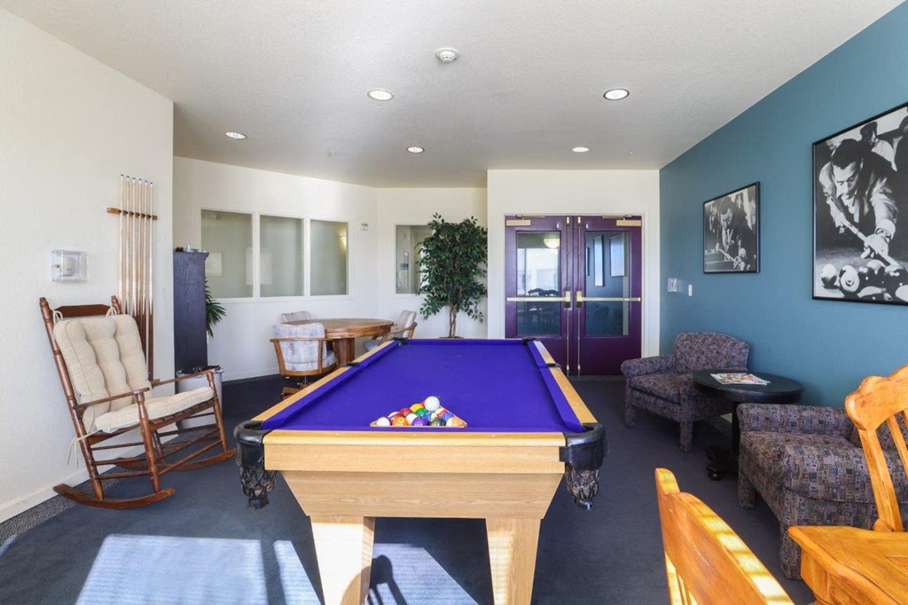 The Village at Arvada Clubhouse Lounge with Billiards Table