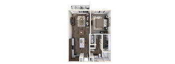 The Wall Street Lofts in Midland, Texas A3 Floor Plan