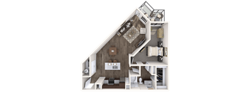 The Wall Street Lofts in Midland, Texas A6 Floor Plan
