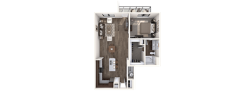 The Wall Street Lofts in Midland, Texas A8 Floor Plan