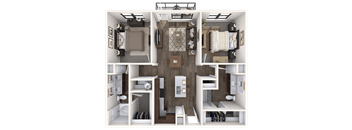 The Wall Street Lofts in Midland, Texas B1 Floor Plan