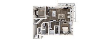 The Wall Street Lofts in Midland, Texas B3 Floor Plan