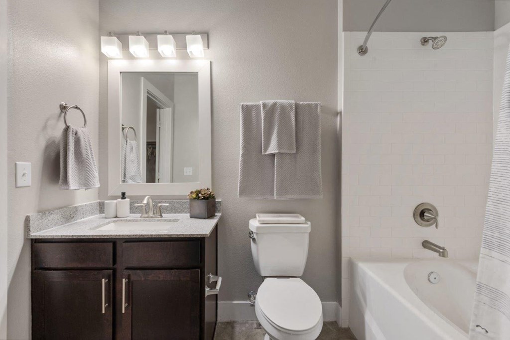 The Wall Street Lofts in Midland, Texas Model Bathroom