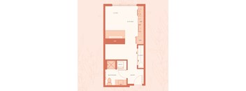 The Warren in Spokane, WA Live/Work Studio Floor Plan