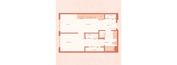 The Warren in Spokane, WA One Bedroom A Floor Plan