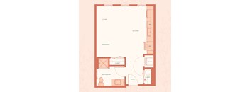 The Warren in Spokane, WA Studio C Floor Plan