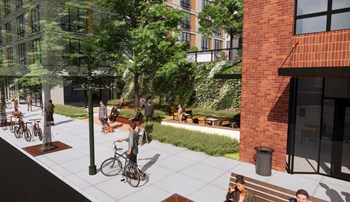 The Warren Apartments Exterior Building and Street Rendering The Warren Apartments Exterior Building and Street Rendering - Photo Gallery 3