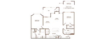 Hudson Miramont Apartments B2 Floor Plan