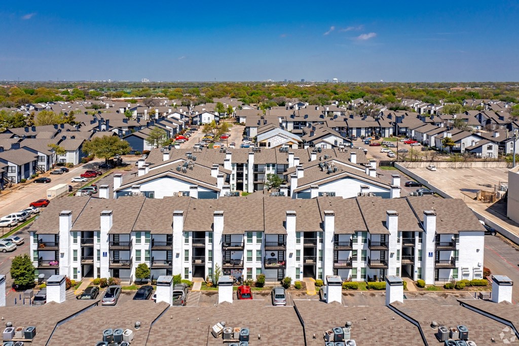 an aerial view of The Baxter Apartments