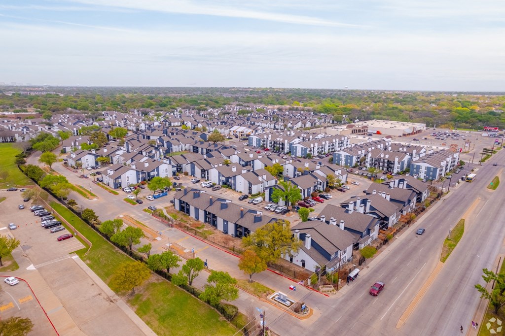 an aerial view of the bernard apartments