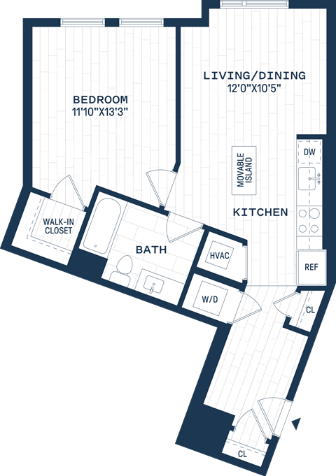 The Six Apartments in Hyattsville, Maryland A2 Floor Plan