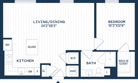 The Six Apartments in Hyattsville, Maryland A3 Floor Plan