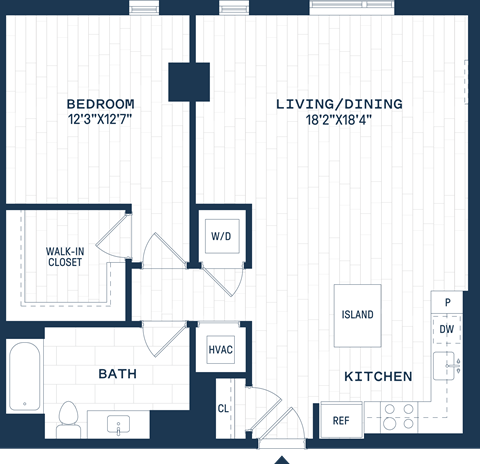 The Six Apartments in Hyattsville, Maryland A5 Floor Plan