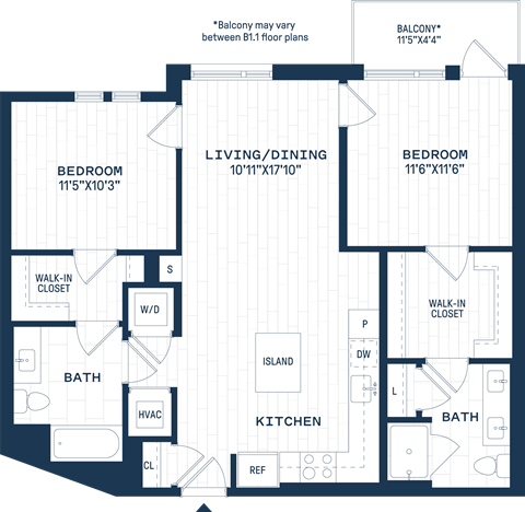 The Six Apartments in Hyattsville, Maryland B1.1 Floor Plan