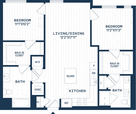 The Six Apartments in Hyattsville, Maryland B1 Floor Plan