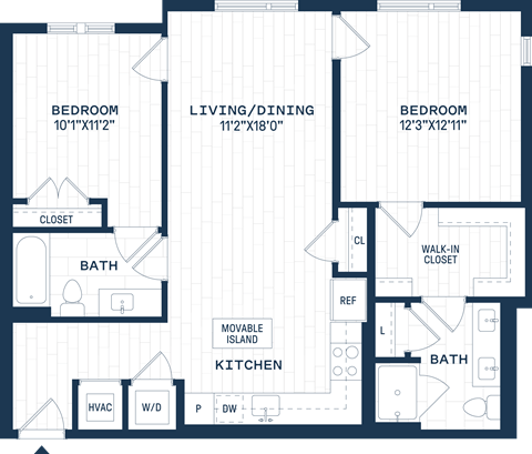 The Six Apartments in Hyattsville, Maryland B2 Floor Plan