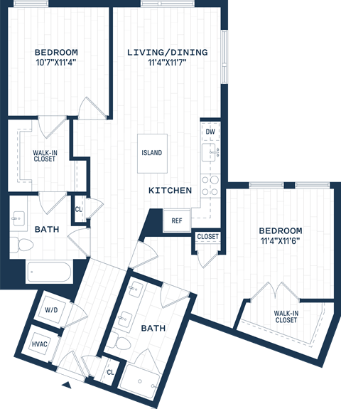 The Six Apartments in Hyattsville, Maryland B4 Floor Plan