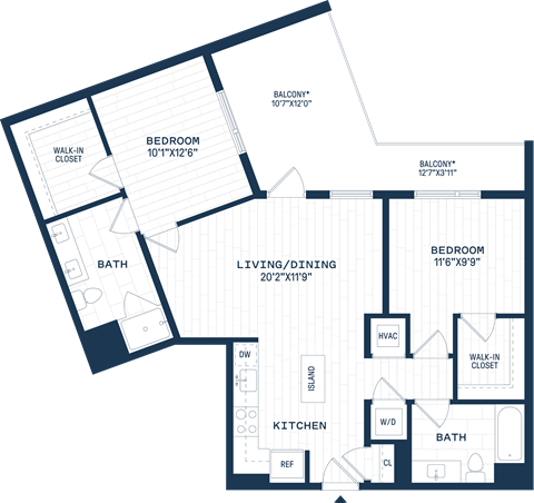 The Six Apartments in Hyattsville, Maryland B5 Floor Plan