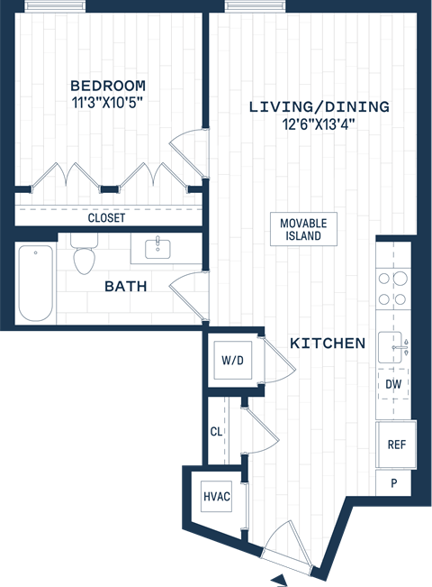 The Six Apartments in Hyattsville, Maryland J3 Floor Plan