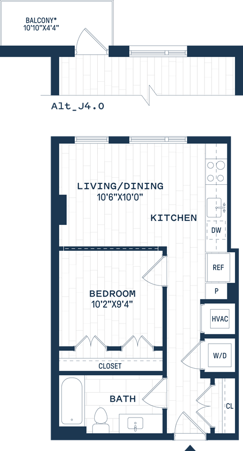 The Six Apartments in Hyattsville, Maryland J4 Floor Plan