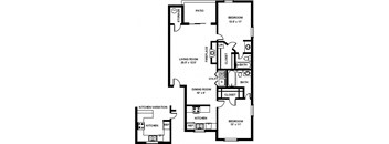 Fulton's Crossing and Landing 2D Floor Plan - The Bradford 2b2b